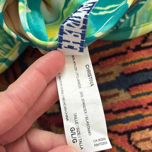 Vintage CHRISTINA  Bikini NWT NEW floral beachy medium + large small? 90s - Picture 8 of 13